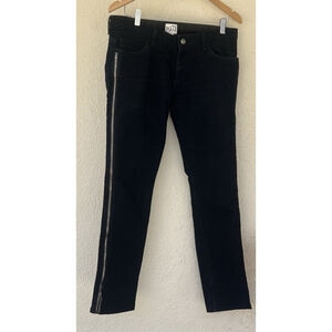 Reiss 1971 Grace Low Rise Skinny Jeans Black Ankle Zip Women’s Size 8 Casual